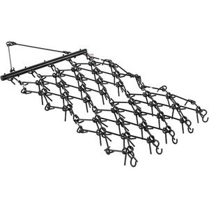 image:imageVEVOR Drag Harrow 4 x 5 ft Chain Harrow  Made from Q235 Steel UTV Tractor Attachments for Landscape Leveling or Sod Prepping Durable Harrow Rake for Gravel Driveway Farm Field Garden Black4 x 4 ft
