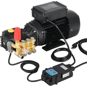 image:imageVEVOR Electric Pressure Washer Pump Kit 1220 PSI 22 GPM Triplex Power Washer Pump with 2 HP Motor 120 V Adjustable Water Pressure for Washing Cars Gardens Exterior Walls Machinery Equipment