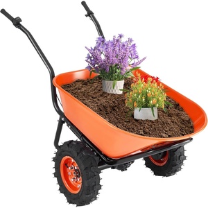 image:imageVEVOR Electric Wheelbarrow Cart 500W Powered Utility Garden Wagon Dump Cart 45 Cu Ft Load amp 573 lbs Capacity with Metal Handle amp 16 Track Wheels Two Wheel Barrow Yard Cart amp Wagons for LawnElectric 45 Cu Ft Load  573 lbs