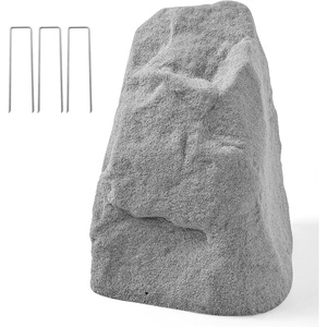 image:imageVEVOR Faux Rock Cover Outdoor Fake Rock Well Pump Cover Realistic Natural Texture Lightweight amp WeatherResistant Polyresin Artificial Boulder for Landscaping Garden Yard Dcor Brown Small SizeIrregular coneMedium sizedark grey
