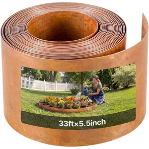 image:imageVEVOR Galvanized Steel Landscape Edging 40 ft x 12 in Metal Edging for Landscaping with Gloves EasytoInstall Bendable Metal Strips Heavy Duty Metal Garden Edge Border for Flower Bed Yard PathwayRust