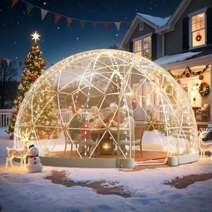 image:imageVEVOR Garden Dome Tent 15 x 95 ft Clear Bubble Tent House for 1214 Person Waterproof PVC Geodesic Dome Greenhouse with Ventilated Window Outdoor Igloo Tents for Patio Backyard Party CampingUpgrade95 ft x 57 FT