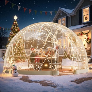 image:imageVEVOR Garden Dome Tent 15 x 95 ft Clear Bubble Tent House for 1214 Person Waterproof PVC Geodesic Dome Greenhouse with Ventilated Window Outdoor Igloo Tents for Patio Backyard Party Camping15 x 95 FT
