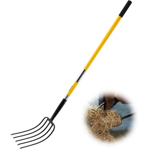 image:imageVEVOR Garden Fork 5Tine Gardening Pitchfork with Metal Handle 41 in Heavy Duty Digging Fork with Y Grip Forged Steel Spading Fork for Hay Potato Composting Transplanting Aeration5Tine