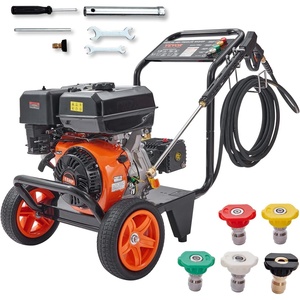 image:imageVEVOR Gas Pressure Washer 2900 PSI and 185 Max GPM Upgrade Aluminum Pump with Spray Gun and Wand 4 Nozzle Set Gas Powered Pressure Washer for Cars Fences Driveways Homes Patios Furniture4400PSI
