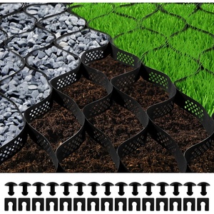 image:imageVEVOR Ground Grid 27 ft x 4 ft 1885 lbs per Sq Ft Load Geo Grid 2 Depth Permeable Stabilization System for DIY Patio Walkway Shed Base Light Vehicle Driveway Parking Lot Grass and Gravel25ft x 95ft