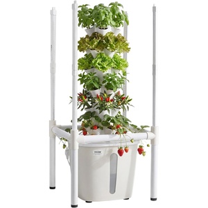 image:imageVEVOR Hydroponic Tower 30 Pods 6 Tiers Hydroponics Growing System Kit with App Control Vertical Home Garden with 20L Water Tank amp Pump Planter Germination Kit for Indoor Herbs Fruits VegetablesPro6 Tiers30 PodsWith Grow Light