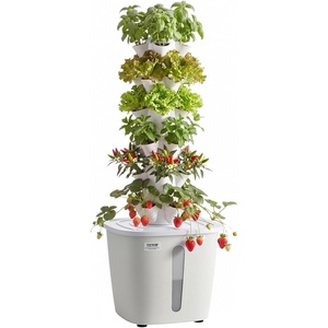 image:imageVEVOR Hydroponic Tower 30 Pods 6 Tiers Hydroponics Growing System Kit with App Control Vertical Home Garden with 20L Water Tank amp Pump Planter Germination Kit for Indoor Herbs Fruits VegetablesPro6 Tiers30 PodsNo Grow Light