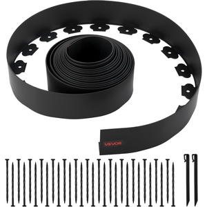 image:imageVEVOR Landscape Edging 100 ft x 15 in Plastic Garden Border Edging with 120 Spikes No Dig Flexible Lawn Edgings Roll UVResistant Mini Fence Borders Pathway Edgings for Flower Beds Yard Paver33ft4inLshaped