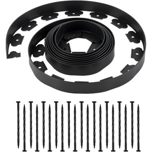 image:imageVEVOR Landscape Edging 100 ft x 15 in Plastic Garden Border Edging with 120 Spikes No Dig Flexible Lawn Edgings Roll UVResistant Mini Fence Borders Pathway Edgings for Flower Beds Yard Paver20ft2inLshaped