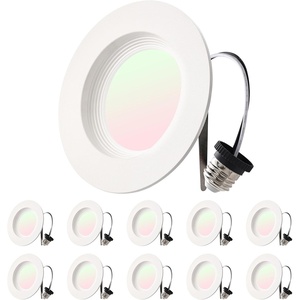image:imageVEVOR Landscape Lighting 6W Low Voltage LED Landscape Lights IP66 Waterproof Landscape Spotlights Yard Lawn Garden Pathway Outdoor Lights 12V 24V 450LM Warm White 3000K 12 Pack with ConnectorsIndoorLED Recessed Lighting