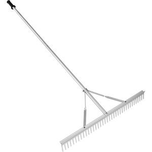 image:imageVEVOR Landscape Rake 36 Head Aluminum Lake Weed Rake with 75 Long Handle for Loosening Soil Lawn Care Weeding Lake Garden Silver75 inch