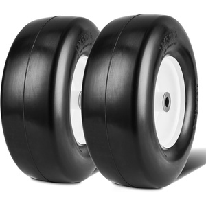 image:imageVEVOR Lawn Mower Tires with Rim 15x6006 Tubeless Lawn Tractor Tires 2Pack Tire and Wheel Assembly STurf Pneumatic Tires 3 Offset Hub 34 Bushing Size 16 PCS for Riding Mower Lawn TractorTubeless with Rim