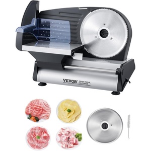 image:imageVEVOR Meat Slicer 75 inch Electric Deli Food Slicer 180W Meat Cutter with two Premium SUS420 Blades 006 inch Adjustable Thickness ETL Certified Food Slicer Machine for Home Use