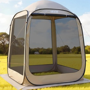 image:imageVEVOR Pop up Screen House Tent 12 x 6 ft 2 in 1 Screen Gazebo Portable Screened in Canopy with Carry Bag Netting Sides Ground Stakes for Garden Patio Backyard and Outdoor Activities BeigeBeige