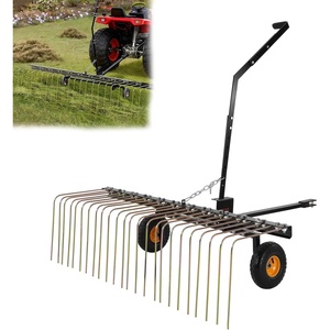 image:imageVEVOR PullBehind Thatch Remover 60 Width 3Point Dethatcher Equipped with 32 Durable Steel Prongs TractorCompatible 3Point Hitch Garden Rake Ideal for Soil Preparation and Grass Maintenance60 Tow Behind Dethatcher