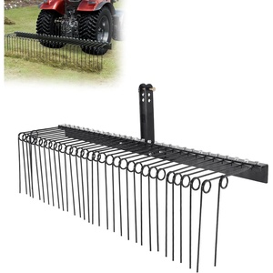 image:imageVEVOR PullBehind Thatch Remover 60 Width 3Point Dethatcher Equipped with 32 Durable Steel Prongs TractorCompatible 3Point Hitch Garden Rake Ideal for Soil Preparation and Grass Maintenance72 Tow Behind Dethatcher