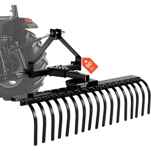 image:imageVEVOR PullBehind Thatch Remover 60 Width 3Point Dethatcher Equipped with 32 Durable Steel Prongs TractorCompatible 3Point Hitch Garden Rake Ideal for Soil Preparation and Grass Maintenance50 Dethatcher with 3Point Attachments