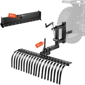 image:imageVEVOR PullBehind Thatch Remover 60 Width 3Point Dethatcher Equipped with 32 Durable Steel Prongs TractorCompatible 3Point Hitch Garden Rake Ideal for Soil Preparation and Grass Maintenance42 1Point Lift System Landscape Kit