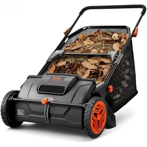 image:imageVEVOR Push Lawn Sweeper 21inch Leaf amp Grass Collector Heavy Duty Thickened Steel Durable to Use with Large Capacity 35 cu ft Mesh Collection Hopper Bag 2 Spinning Brushes21 inch Classic