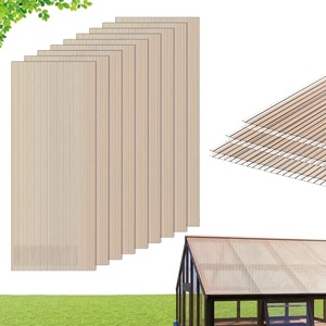image:imageVEVOR Roof Panels 12Pcs Polycarbonate Roofing Panels Double Layer High Impact Corrugated Plastic Greenhouse Replacement Cover Waterproof for Gazebos Chicken Coops Home Garden 5 x 2 x 024