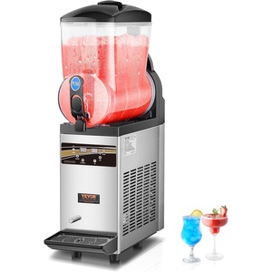 image:imageVEVOR Slushie Machine 15L Single Tank Commercial Margarita Machine 60 Cups Stainless Steel Margarita Smoothie Frozen Drink Machine Slushy Machine for Home Party Restaurants Cafe Bars15 L1