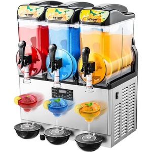 image:imageVEVOR Slushie Machine 15L Single Tank Commercial Margarita Machine 60 Cups Stainless Steel Margarita Smoothie Frozen Drink Machine Slushy Machine for Home Party Restaurants Cafe Bars15Lx3