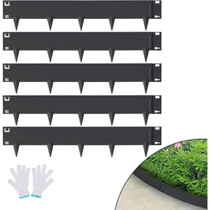 image:imageVEVOR Steel Landscape Edging 5 Packs 39 x 4 in RustResistant Metal Landscape Edging Bendable Garden Edging Border Heavy Duty Lawn Edging EasytoInstall Flower Bed Yard Pathway Divider Brown39 L x 5 H