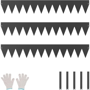 image:imageVEVOR Steel Landscape Edging 6 Packs 40 x 8 in RustResistant Metal Landscape Edging Bendable Garden Edging Border Heavy Duty Lawn Edging EasytoInstall Flower Bed Yard Pathway Divider Black40 L x 6 H 3 Pack