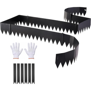 image:imageVEVOR Steel Landscape Edging 6 Packs 40 x 8 in RustResistant Metal Landscape Edging Bendable Garden Edging Border Heavy Duty Lawn Edging EasytoInstall Flower Bed Yard Pathway Divider Black40 L x 8 H 6 Pack