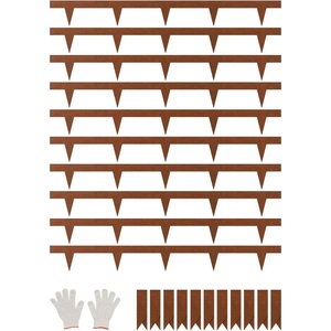 image:imageVEVOR Steel Landscape Edging 6 Packs 40 x 8 in WeatherResistant amp PreRust Metal Landscape Edging Bendable Garden Edging Border Lawn Edging for Flower Bed Yard Pathway DividerUpgraded versionShark Spike