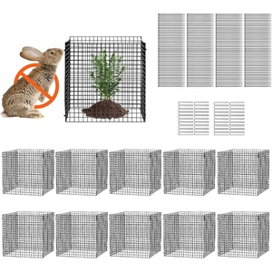 image:imageVEVOR Tomato Cages 118 x 118 x 461 10 Packs Square Plant Support Cages Silver PVCCoated Steel Tomato Towers for Climbing Vegetables Plants Flowers Fruitsblack