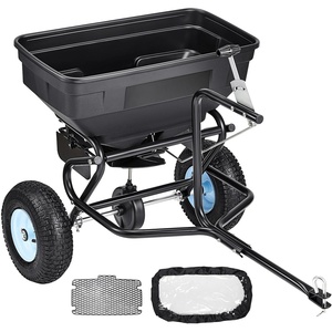 image:imageVEVOR Tow Behind Broadcast Spreader 130LBS Capacity TowPush Garden Spreader with 13 in Tires 30 Adjustable Setting amp 98 ft Spreading Width Lawn Spreaders for Seed Fertilizer Salt Ice Melt