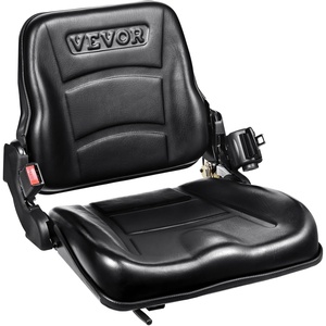 image:imageVEVOR Universal Tracor Seat Lawn Mower Seat with Micro Switch and Drainage Holes 63118 inch Extended Slot Tractor Seat for Tractor Loader Excavator2023New with Belt