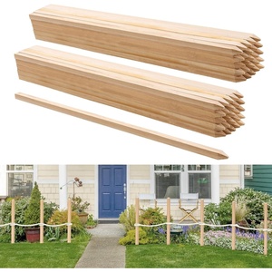 image:imageVEVOR Wooden Garden Stakes 25 Pcs 48x05x069 in Survey Grading Stakes Garden Ground Stake with Sharp Point Fir Wood Plant Support Stake Sign Posts for Silt Fence Backyard Boundaries Baselines075 x 075 x 36in50pcs