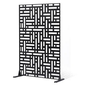 image:imageVEVOR Wooden Privacy Screen36 W x 73 H Outdoor Privacy Screen Freestanding Wood Privacy Panel with StandOutdoor Divider for Balcony Patio Lawn GardenBlack Street