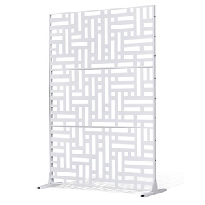 image:imageVEVOR Wooden Privacy Screen36 W x 73 H Outdoor Privacy Screen Freestanding Wood Privacy Panel with StandOutdoor Divider for Balcony Patio Lawn GardenWhite Street