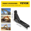 image:image18 inch Backhoe Excavator Thumb Attachments Weld On Adjustable Boom Tractor Excavator 12Inch Teeth Thick Steel Plate Assembly 12MM BoltOn Design32inch