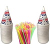 image:imageElectric Ice Shaver Crusher Machine 265lbsHour with Ice Box  100 Snow Cone Cups amp 100 Spoon Straws