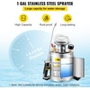 image:imageHappybuy 3 Gallon Stainless Steel Sprayer 20 Wand amp 3FT Reinforced Hose Hand Pump Sprayer with Pressure Gauge Safety Valve amp Adjustable Nozzle Weed Sprayers for Lawn Gardening amp Sanitizing1 Gallon