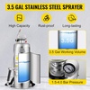image:imageHappybuy 3 Gallon Stainless Steel Sprayer 20 Wand amp 3FT Reinforced Hose Hand Pump Sprayer with Pressure Gauge Safety Valve amp Adjustable Nozzle Weed Sprayers for Lawn Gardening amp Sanitizing35 Gallon