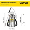 image:imageHappybuy 3 Gallon Stainless Steel Sprayer 20 Wand amp 3FT Reinforced Hose Hand Pump Sprayer with Pressure Gauge Safety Valve amp Adjustable Nozzle Weed Sprayers for Lawn Gardening amp Sanitizing15 Gallon