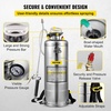 image:imageHappybuy 3 Gallon Stainless Steel Sprayer 20 Wand amp 3FT Reinforced Hose Hand Pump Sprayer with Pressure Gauge Safety Valve amp Adjustable Nozzle Weed Sprayers for Lawn Gardening amp Sanitizing35 Gallon