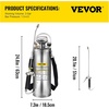 image:imageHappybuy 3 Gallon Stainless Steel Sprayer 20 Wand amp 3FT Reinforced Hose Hand Pump Sprayer with Pressure Gauge Safety Valve amp Adjustable Nozzle Weed Sprayers for Lawn Gardening amp Sanitizing3 Gallon