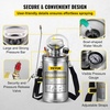 image:imageHappybuy 3 Gallon Stainless Steel Sprayer 20 Wand amp 3FT Reinforced Hose Hand Pump Sprayer with Pressure Gauge Safety Valve amp Adjustable Nozzle Weed Sprayers for Lawn Gardening amp Sanitizing15 Gallon