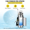 image:imageHappybuy 3 Gallon Stainless Steel Sprayer 20 Wand amp 3FT Reinforced Hose Hand Pump Sprayer with Pressure Gauge Safety Valve amp Adjustable Nozzle Weed Sprayers for Lawn Gardening amp Sanitizing3 Gallon