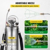 image:imageHappybuy 3 Gallon Stainless Steel Sprayer 20 Wand amp 3FT Reinforced Hose Hand Pump Sprayer with Pressure Gauge Safety Valve amp Adjustable Nozzle Weed Sprayers for Lawn Gardening amp Sanitizing3 Gallon