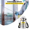 image:imageHappybuy 3 Gallon Stainless Steel Sprayer 20 Wand amp 3FT Reinforced Hose Hand Pump Sprayer with Pressure Gauge Safety Valve amp Adjustable Nozzle Weed Sprayers for Lawn Gardening amp Sanitizing1 Gallon