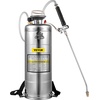 image:imageHappybuy 3 Gallon Stainless Steel Sprayer 20 Wand amp 3FT Reinforced Hose Hand Pump Sprayer with Pressure Gauge Safety Valve amp Adjustable Nozzle Weed Sprayers for Lawn Gardening amp Sanitizing35 Gallon