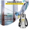 image:imageHappybuy 3 Gallon Stainless Steel Sprayer 20 Wand amp 3FT Reinforced Hose Hand Pump Sprayer with Pressure Gauge Safety Valve amp Adjustable Nozzle Weed Sprayers for Lawn Gardening amp Sanitizing2 Gallon